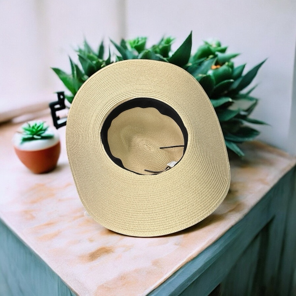 Stylish Cream Wide-Brim Hat - Picture 7 of 7